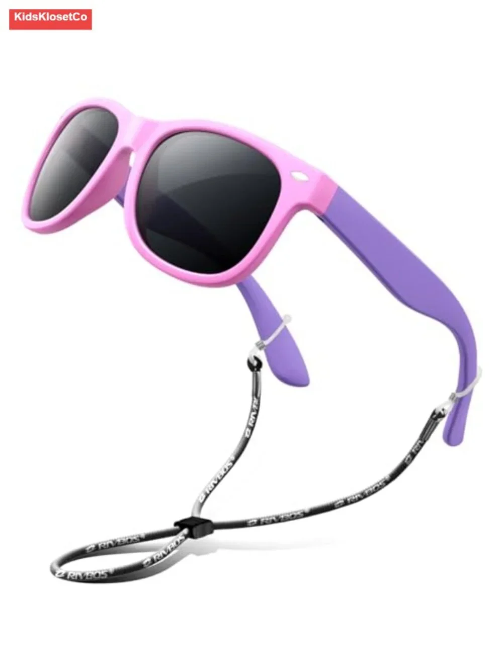 Kids Polarized UV Protection Flexible Rubber Sunglasses with Strap